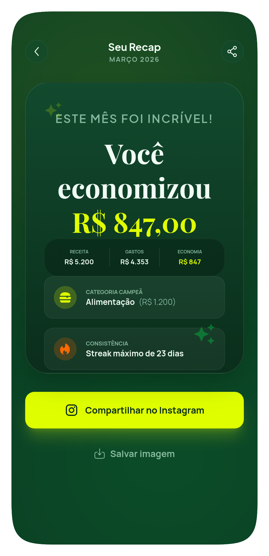 Recap Mensal do Poupi